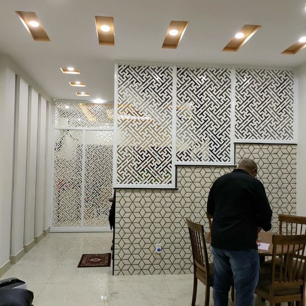 Vách Ngăn Cầu Thang Gỗ- CT15