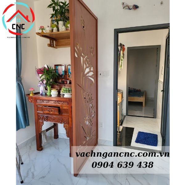 Vách Ngăn Phòng Thờ Bằng Gỗ- PT106