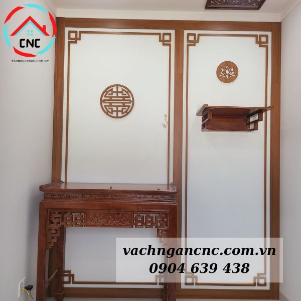Vách Ngăn Phòng Thờ Bằng Gỗ- PT107