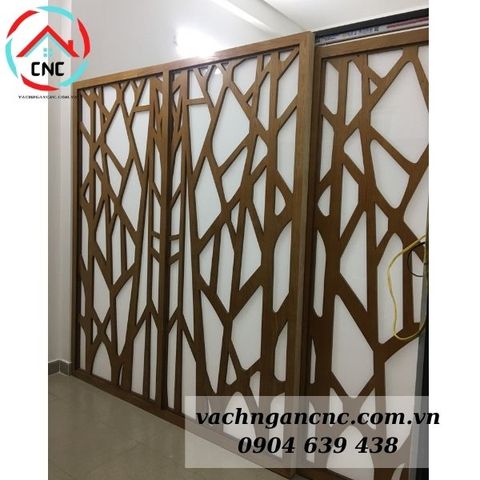  Vách Ngăn Cửa Lùa Gỗ  Có Mika- MS08 