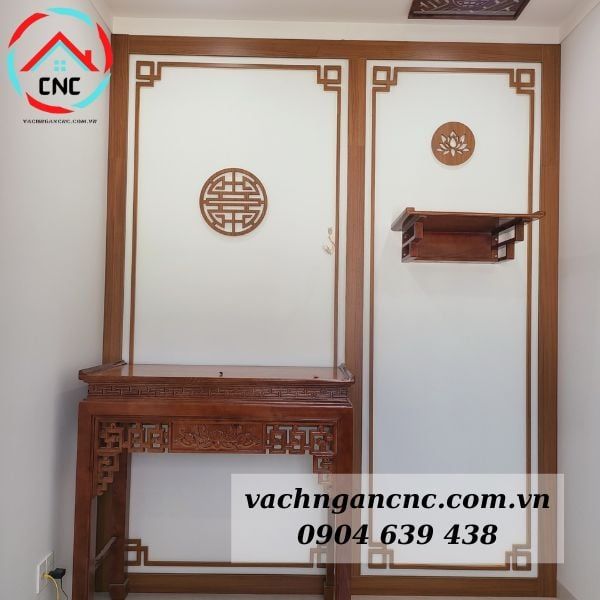 Vách Ngăn Phòng Thờ Bằng Gỗ- PT107