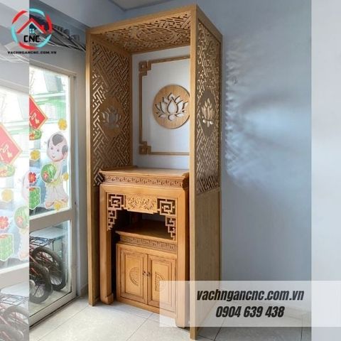  Vách Ngăn Phòng Thờ Gỗ MDF- PT153 