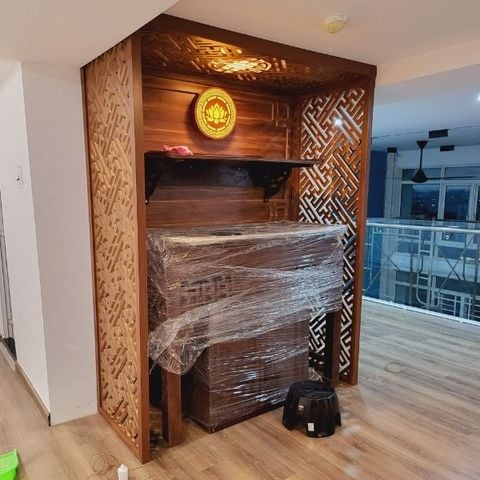  Vách Ngăn Phòng Thờ Gỗ MDF- PT145 