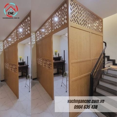  Vách Ngăn Phòng Thờ Gỗ MDF- PT180 