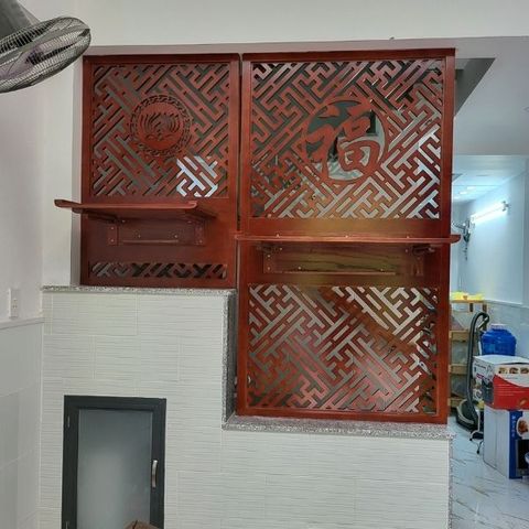  Vách Ngăn Cầu Thang Gỗ Công Nghiệp- CT93 