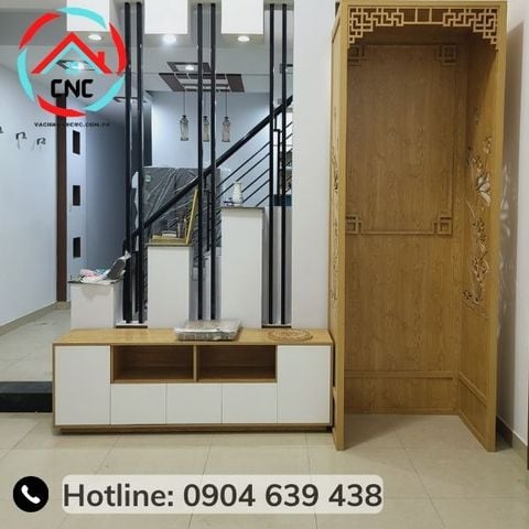  Vách Kệ Tivi Kiêm Phòng Thờ -BK155 