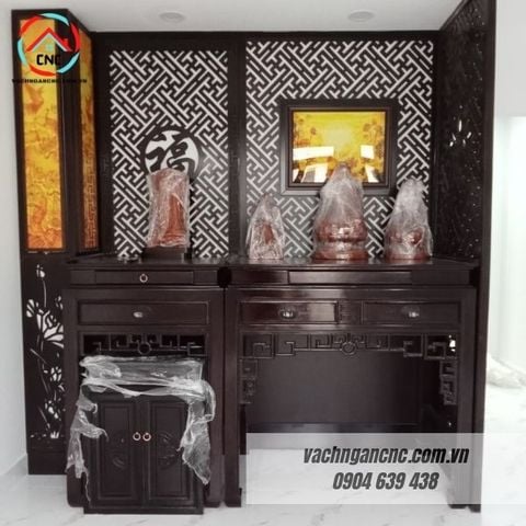  Vách Ngăn Phòng Thờ Gỗ MDF- PT154 