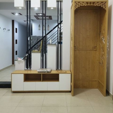  Vách Kệ Tivi Kiêm Phòng Thờ -BK155 