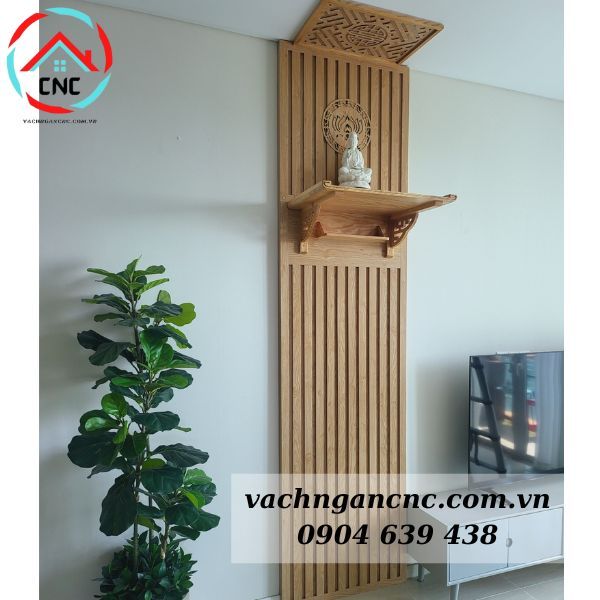 Vách Ngăn Phòng Thờ Bằng Gỗ- PT108