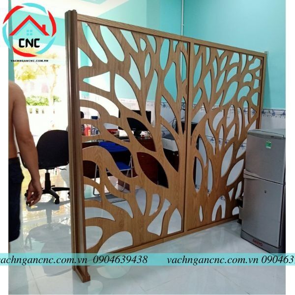 Vách Ngăn Gỗ Phòng Khách-BK102