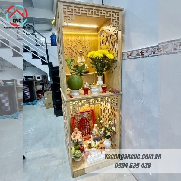  Tủ thờ 2 tầng MDF có bục - MS041 