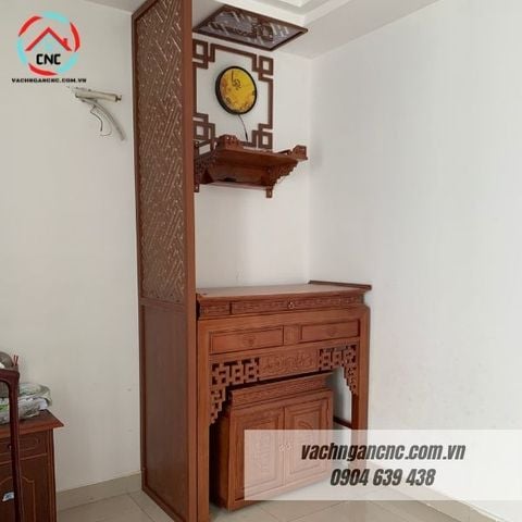  Vách Ngăn Phòng Thờ Gỗ MDF- PT155 