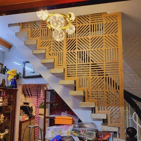  Vách ngăn cầu thang cnc- CT128 