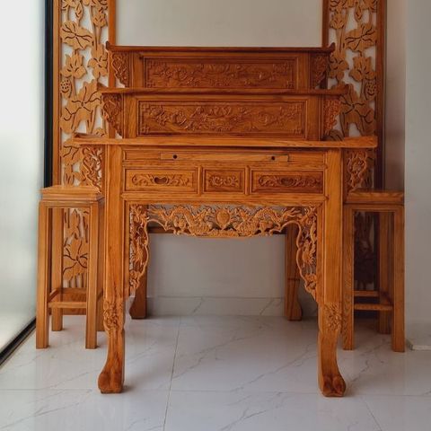  Bàn Thờ  Gia Tiên Gỗ Gõ -BT13 