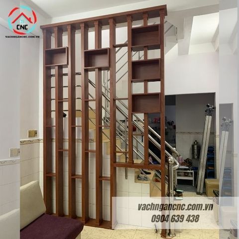  Vách lam gỗ cầu thang phòng khách -LG100 