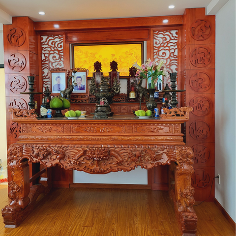  Vách Ngăn Phòng Thờ Gỗ MDF- PT131 