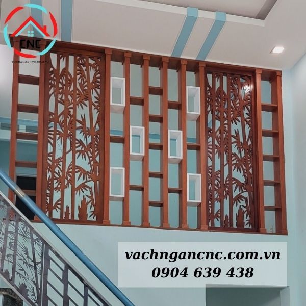 Vách Ngăn Cầu Thang Gỗ Công Nghiệp- CT91