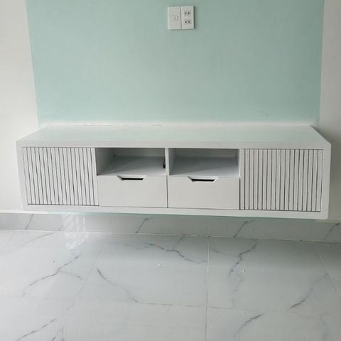  Vách Kệ Tivi Màu Trắng -BK156 