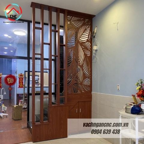  Vách lam gỗ cầu thang phòng khách -LG90 