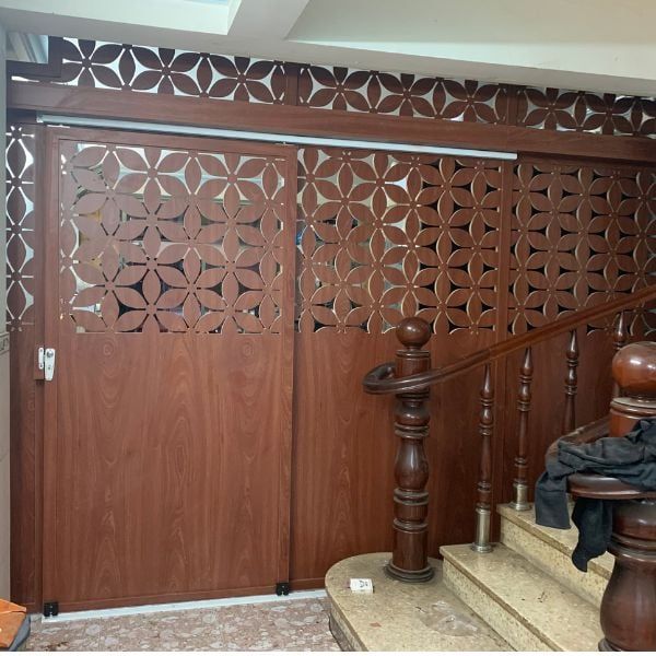 Vách Ngăn Cửa Lùa Gỗ - MS05