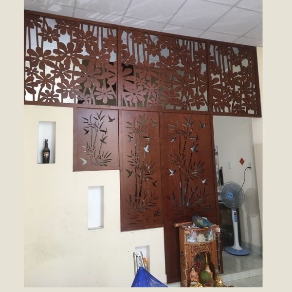 Vách Ngăn Cầu Thang Gỗ- CT42