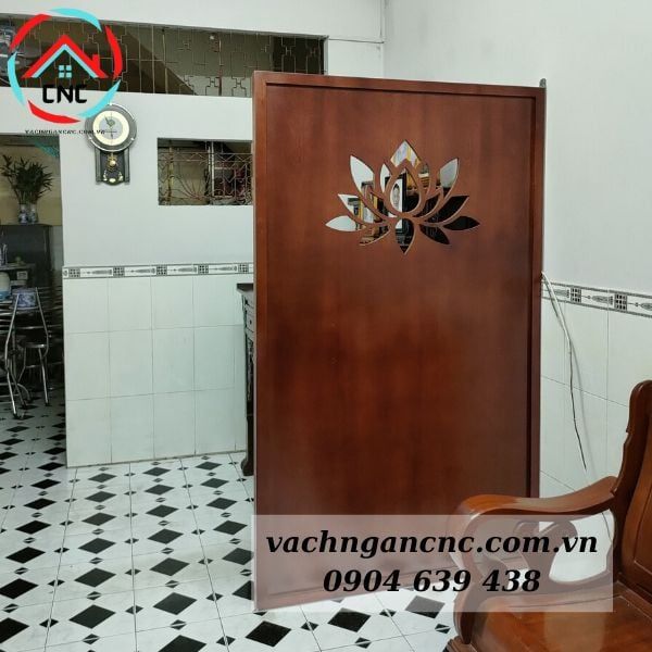 Vách Ngăn Phòng Thờ Bằng Gỗ- PT110