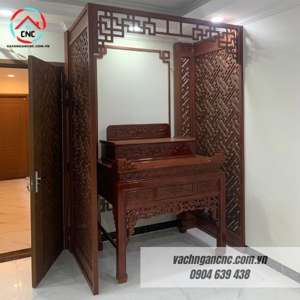Vách Ngăn Phòng Thờ Gỗ MDF- PT157
