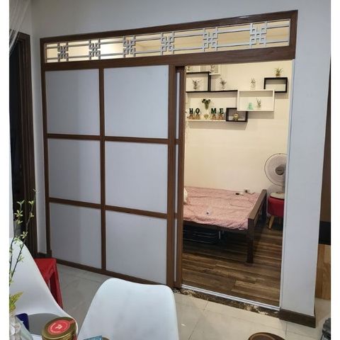  Vách Ngăn Cửa Lùa Gỗ - MS10 