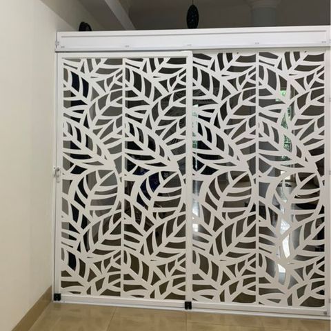  Vách Ngăn Cửa Lùa Gỗ - MS24 