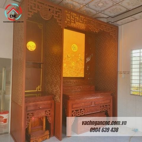  Vách Ngăn Phòng Thờ Gỗ MDF- PT159 