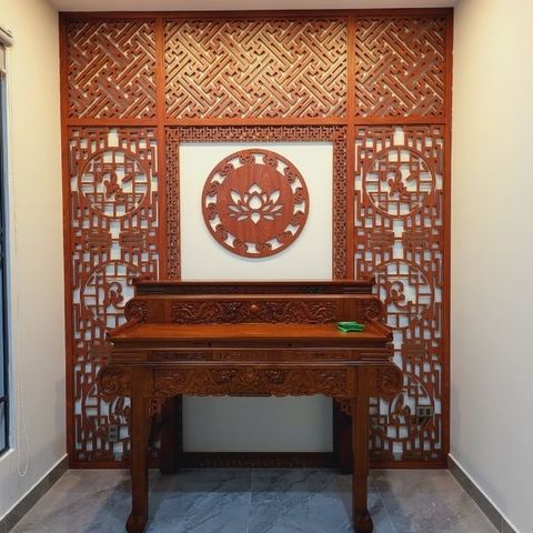  Vách Ngăn Phòng Thờ Gỗ MDF- PT132 