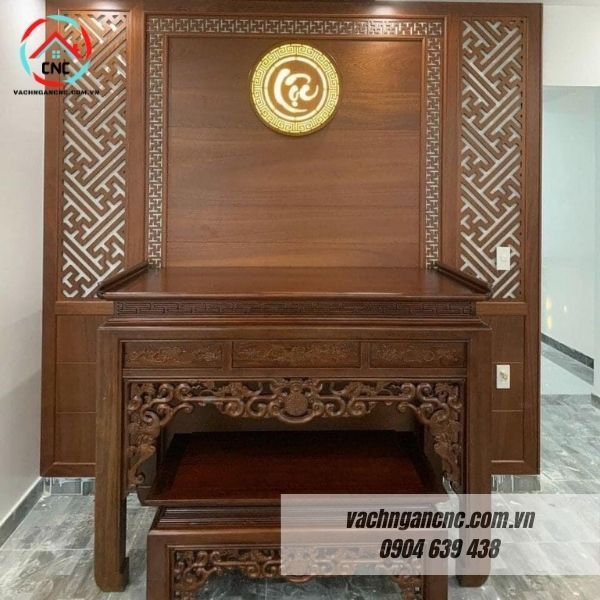 Vách Ngăn Phòng Thờ Gỗ MDF- PT164