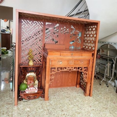  Vách Ngăn Phòng Thờ Gỗ MDF- PT134 