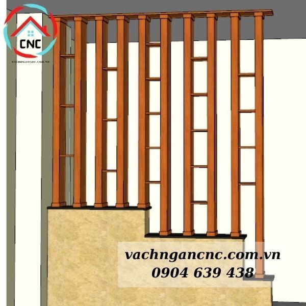 Vách Lam Gỗ Cầu Thang- CT81