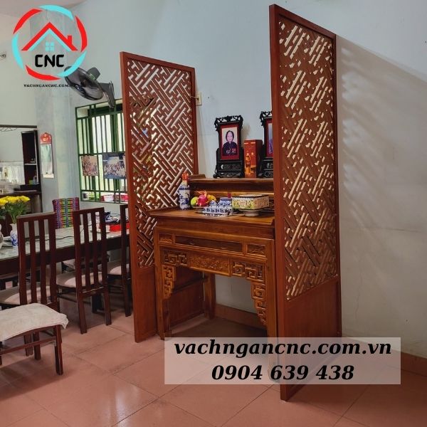 Vách Ngăn Phòng Thờ  Gỗ MDF- PT125