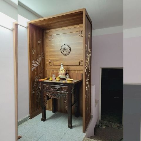  Vách Ngăn Phòng Thờ Gỗ MDF- PT137 