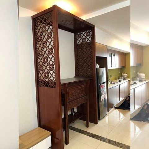  Vách Ngăn Phòng Thờ Gỗ MDF- PT144 