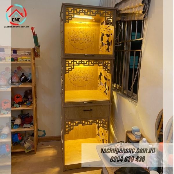  Tủ thờ 3 Tầng Gỗ MDF có ngăn kéo - MS046 