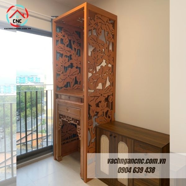 Vách Ngăn Phòng Thờ Gỗ MDF- PT152