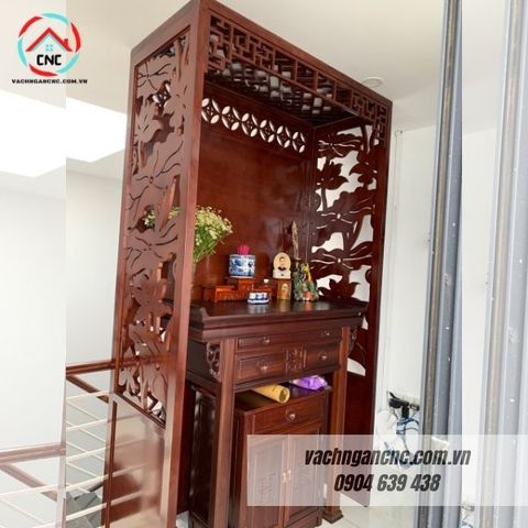  Vách Ngăn Phòng Thờ Gỗ MDF- PT170 
