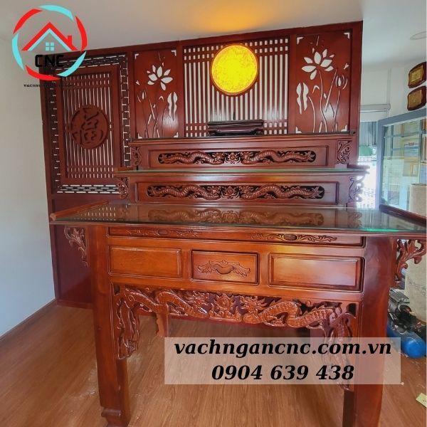 Vách Ngăn Phòng Thờ  Gỗ MDF- PT121