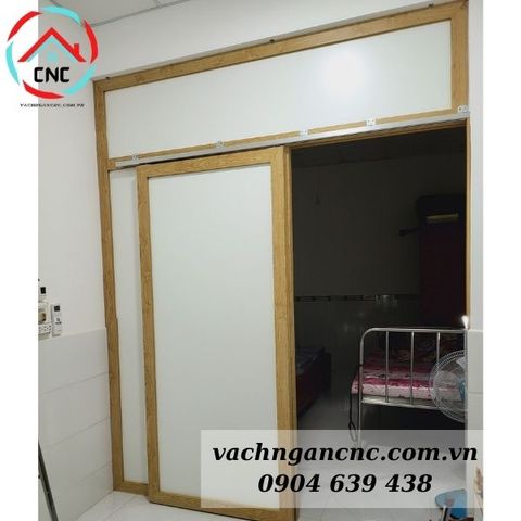  Vách Ngăn Cửa Lùa Gỗ Kín- MS11 