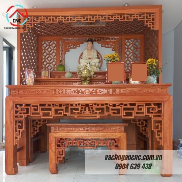 Vách Ngăn Phòng Thờ Gỗ MDF- PT158