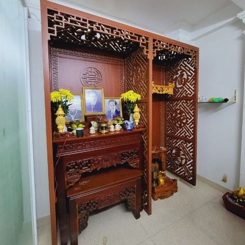  Vách Ngăn Phòng Thờ Gỗ MDF- PT139 