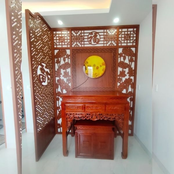 Vách Ngăn Phòng Thờ Gỗ MDF- PT141