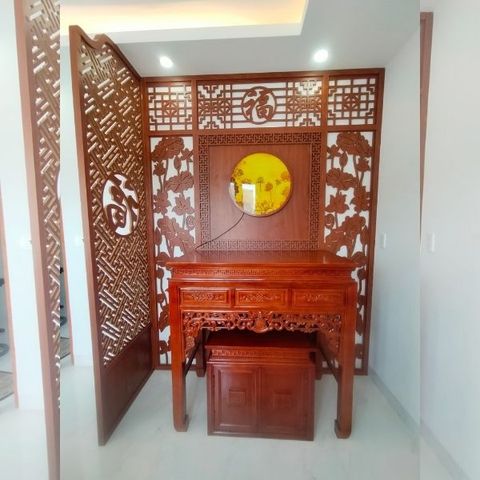  Vách Ngăn Phòng Thờ Gỗ MDF- PT141 