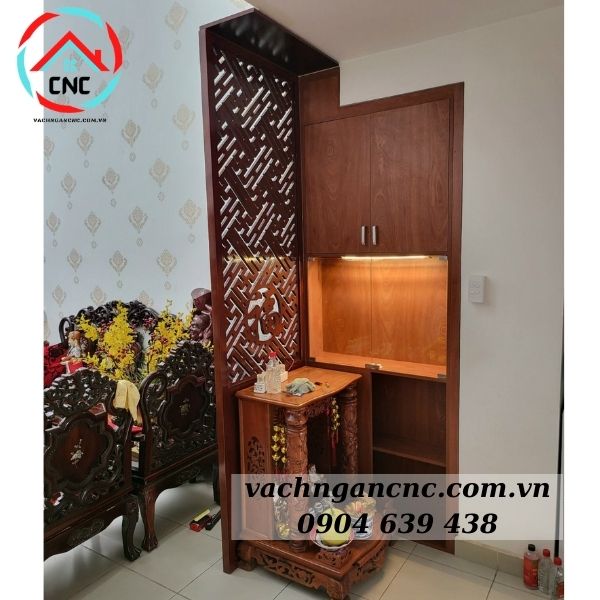 Vách Ngăn Phòng Thờ  Gỗ MDF- PT129