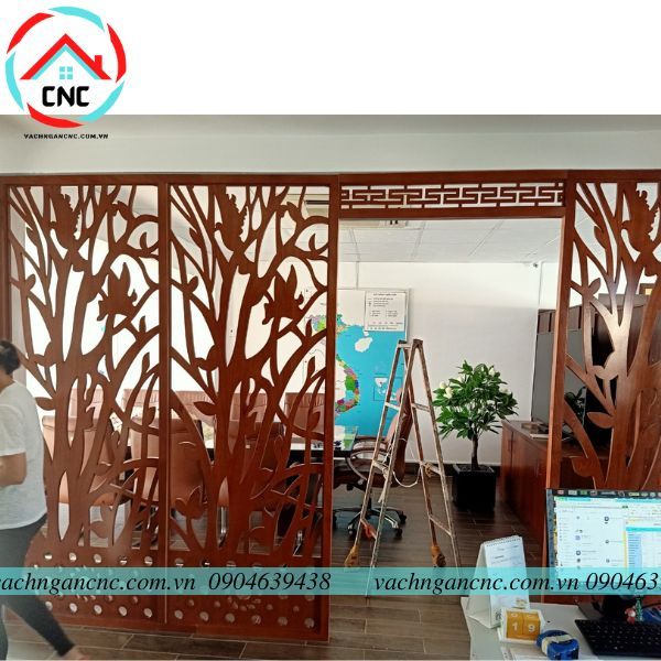 Vách Ngăn Gỗ Phòng Khách -BK99