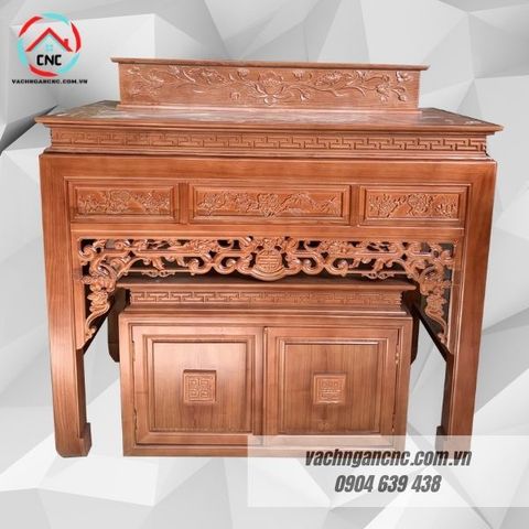  Bàn thờ 2 tầng kèm tủ gỗ sồi -BTGT024 