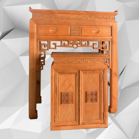  Bàn thờ kèm tủ gỗ sồi BT6- BTGT004 